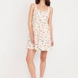 Old Navy Cream Floral Mini Dress